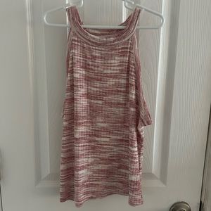 Pink and White Tank Top